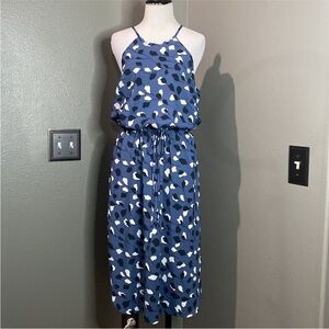 LOFT Ann Taylor Vine Halter Midi Dress